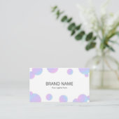 Carte De Visite Simple Minimal Pink Blue Purple Gradient Dot Frame (Debout devant)