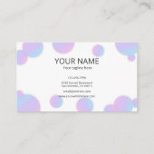 Carte De Visite Simple Minimal Pink Blue Purple Gradient Dot Frame (Dos)
