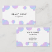Carte De Visite Simple Minimal Pink Blue Purple Gradient Dot Frame (Devant / Derrière)