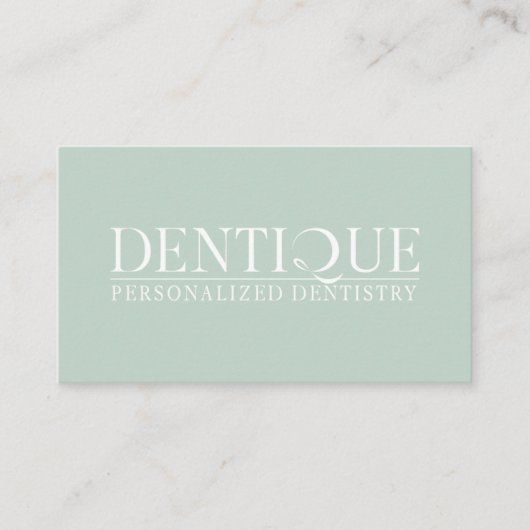 Carte De Visite Simple minimal Soft Mint Green Logo Rendez-vous (Devant)