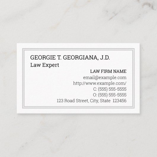 Carte de visite simple, minimale et basique (Devant)