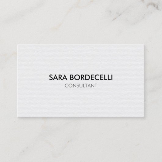 Carte de visite simple minimale pour consultant (Devant)