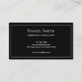 Carte De Visite Simple Minimalist Black and White Monogram (Dos)