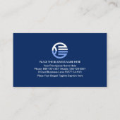 Carte De Visite Simple Minimalist Blue Layers Store Owner (Dos)