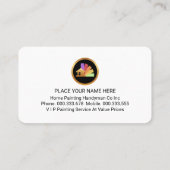 Carte De Visite Simple Minimalist Blue Paint Grunge (Dos)