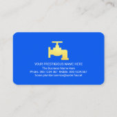 Carte De Visite Simple Minimalist Gold Faucet Home Plumbing (Dos)