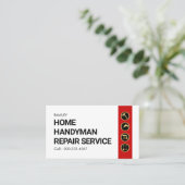 Carte De Visite Simple Minimalist Gold Handyman Works (Debout devant)