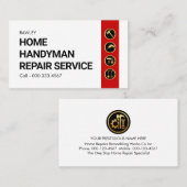 Carte De Visite Simple Minimalist Gold Handyman Works (Devant / Derrière)