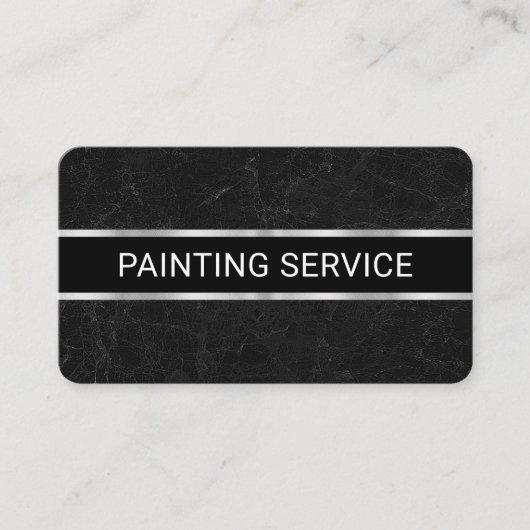 Carte De Visite Simple Minimalist Grey Marble Grunge (Devant)