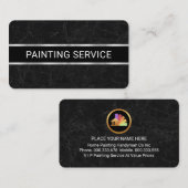 Carte De Visite Simple Minimalist Grey Marble Grunge (Devant / Derrière)