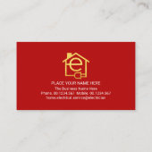 Carte De Visite Simple Minimalist Letter-e Home Circuit (Dos)