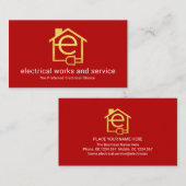 Carte De Visite Simple Minimalist Letter-e Home Circuit (Devant / Derrière)