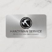 Carte De Visite Simple Minimalist Metallic Hammer Layer (Devant)