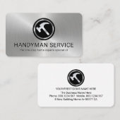 Carte De Visite Simple Minimalist Metallic Hammer Layer (Devant / Derrière)