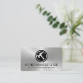 Carte De Visite Simple Minimalist Metallic Hammer Layer (Debout devant)