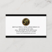 Carte De Visite Simple Minimalist Monogram Name Electric (Dos)