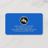 Carte De Visite Simple Minimalist Plumber In Blue Layer (Dos)