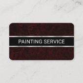 Carte De Visite Simple Minimalist Red Grunge Painter (Devant)