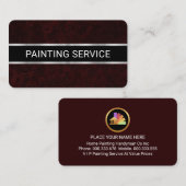 Carte De Visite Simple Minimalist Red Grunge Painter (Devant / Derrière)