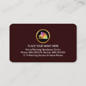 Carte De Visite Simple Minimalist Red Grunge Painter (Dos)