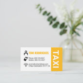 Carte De Visite Simple Minimalist Taxi Service Driving (Debout devant)