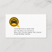 Carte De Visite Simple Minimalist Taxi Service Driving (Dos)