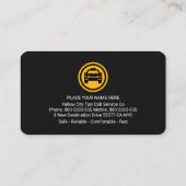 Carte De Visite Simple Minimalist Yellow Taxi Lines (Dos)
