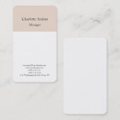 Carte De Visite Simple minimaliste classique (Devant / Derrière)