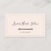 Carte De Visite Simple minimaliste coiffeuse coiffeuse (Devant)