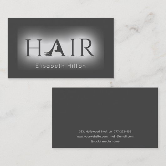 Carte de visite simple minimaliste élégant (Devant / Derrière)