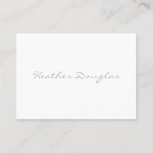 Carte De Visite Simple minimaliste Élégant (Devant)
