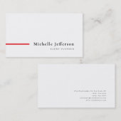 Carte De Visite Simple minimaliste moderne (Devant / Derrière)