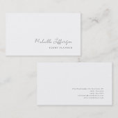 Carte De Visite Simple minimaliste moderne (Devant / Derrière)