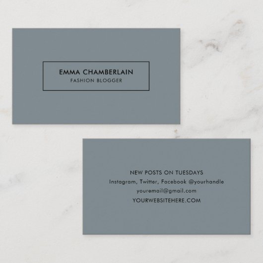 Carte de visite simple minimaliste moderne (Devant / Derrière)