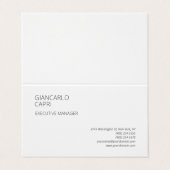 Carte De Visite Simple minimaliste moderne (Extérieur déplié)
