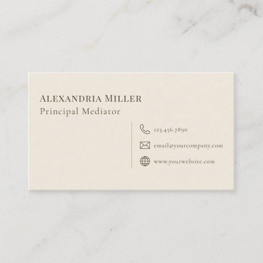 Carte De Visite Simple minimaliste moderne (Devant)