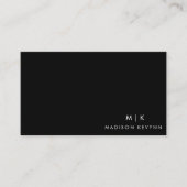 Carte De Visite Simple Minimaliste Noir (Devant)