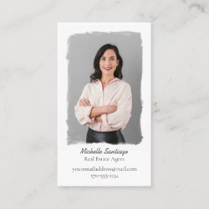 Carte De Visite Simple minimaliste, photo verticale