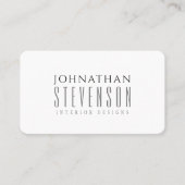 Carte De Visite Simple minimaliste professionnel noir et blanc (Devant)