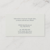 Carte De Visite Simple minimaliste simple (Dos)