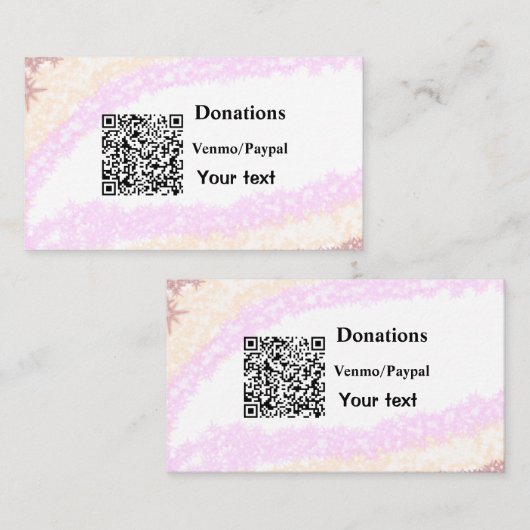 Carte De Visite Simple minimum ajouter des dons de code-barres ven (Devant / Derrière)