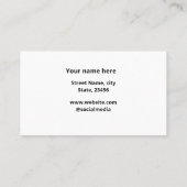 Carte De Visite simple minimum ajouter votre logo entreprise perso (Dos)