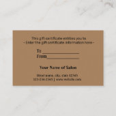 Carte De Visite simple minimum ajouter votre nom adresse texte log (Dos)