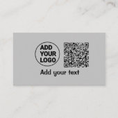 Carte De Visite Simple minimum q r code ajouter logo code d'analys (Devant)