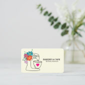 Carte De Visite Simple Mixer Floral Cake Bakery  (Debout devant)