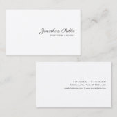 Carte De Visite Simple Modèle moderne manuscrit Nom du script (Devant / Derrière)