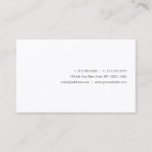 Carte De Visite Simple Modèle moderne manuscrit Nom du script (Dos)