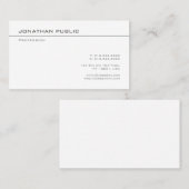 Carte De Visite Simple Modèle moderne Professionnel sophistiqué (Devant / Derrière)