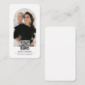 Carte De Visite Simple Modern arch QR code photo (Devant / Derrière)