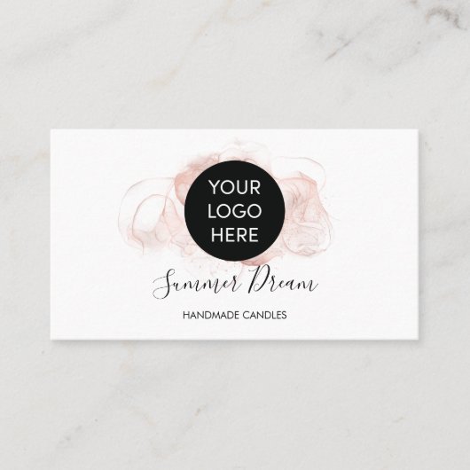 Carte De Visite Simple Modern Feminine Elegant Chic QR code (Devant)